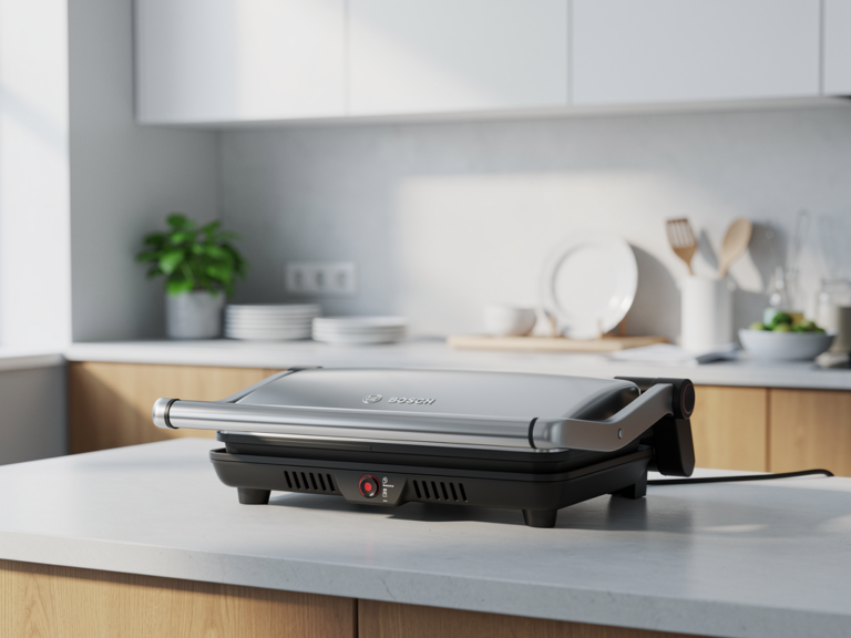 Bosch TFB3302 kompakter Tischgrill für kleine Küchen mit einfacher Reinigung