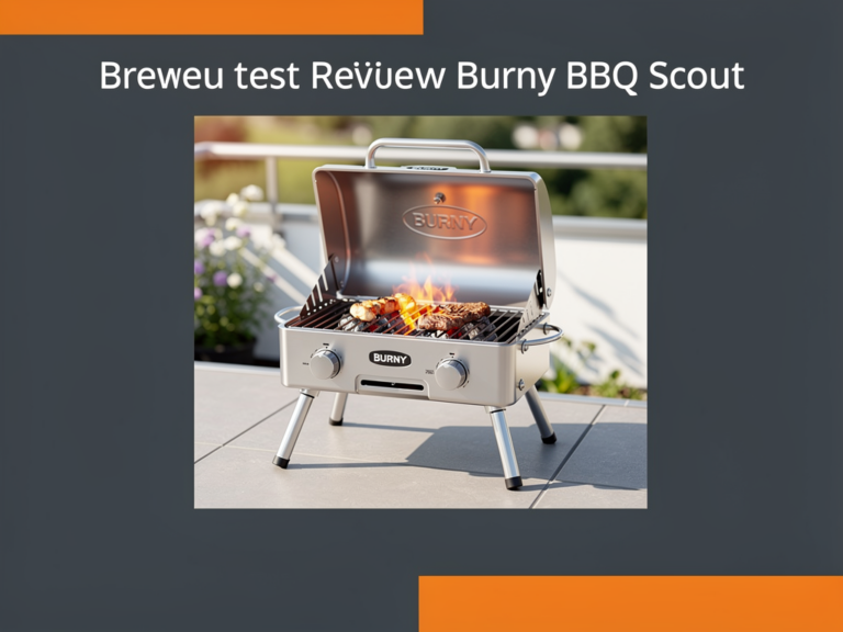 Mobiler Burny BBQ Scout Holzkohlegrill ideal für Balkon Camping und Outdoor-Einsatz