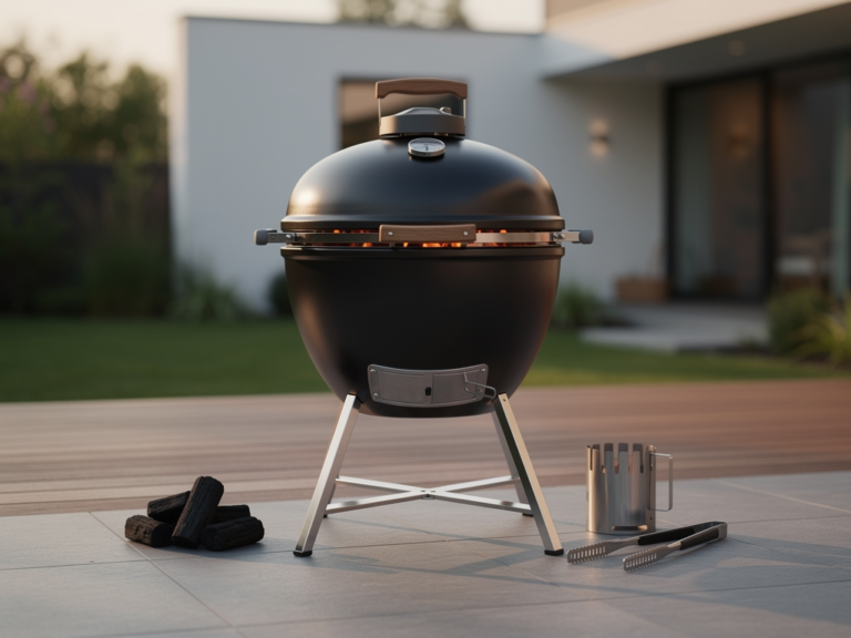 Char-Griller Akorn Kamado Grill mit robuster Stahlkonstruktion und einfacher Temperaturregelung