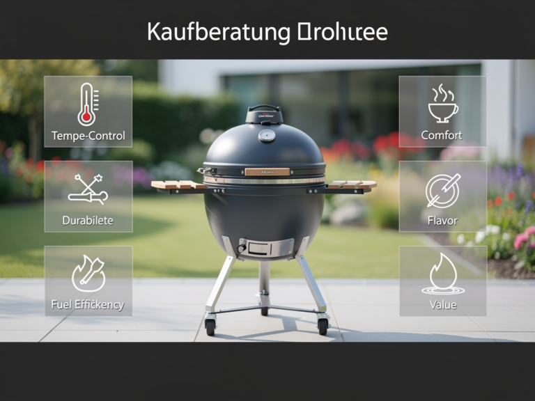 Char-Griller Akorn Kamado Stahlgrill mit gusseisernem Rost und abnehmbarem Aschebehälter