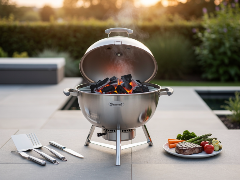 Dancook 1000 Holzkohlegrill mit minimalistischem Design und robuster Verarbeitung