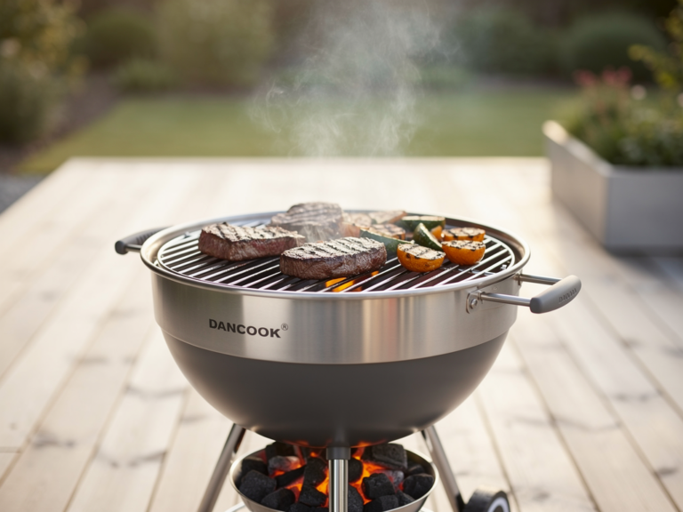 Dancook 1400 Kugelgrill in skandinavischem Design mit effizienter Kohlegrillleistung