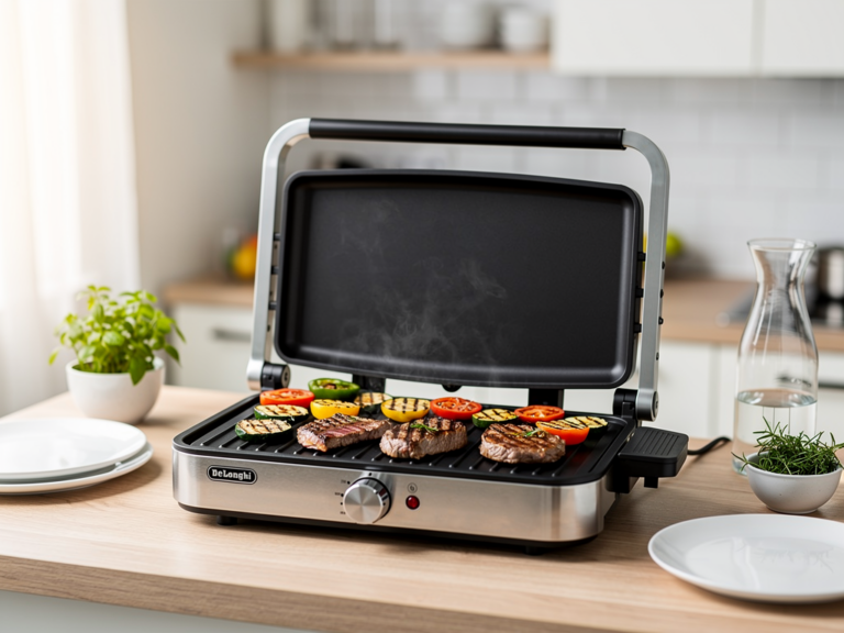 Praktischer kompakter De'Longhi BQ100 Tischgrill ideal für kleine Haushalte