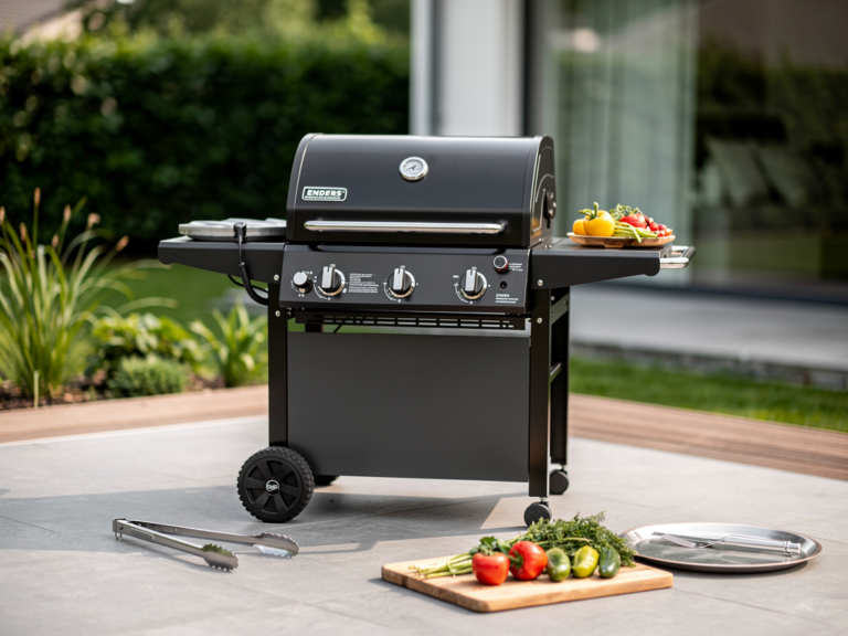 Enders Kansas Black 3 K Holzkohlegrill mit stabilem Fahrgestell und Grillwagenpraxischeck