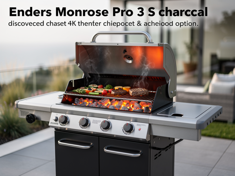 Enders Monroe Pro 3 S Holzkohle-Option Gasgrill Kombination Edelstahlgrill