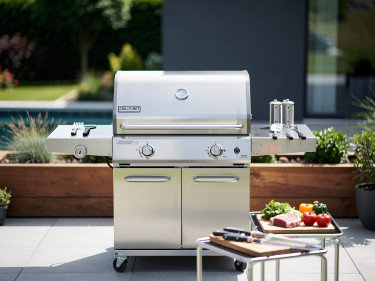 Grillfürst Independence P530G Smart Gasgrill mit gusseisernem Rost und App-Steuerung