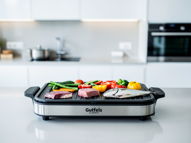 Gutfels GL2000TG Tischgrill in modernem Design mit Antihaft-Grillplatte