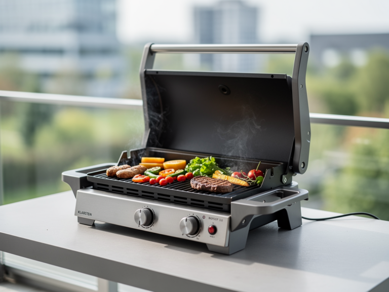 Klarstein Bigfoot 3.0 Elektrogrill mit großer Grillfläche und stufenloser Temperaturregelung