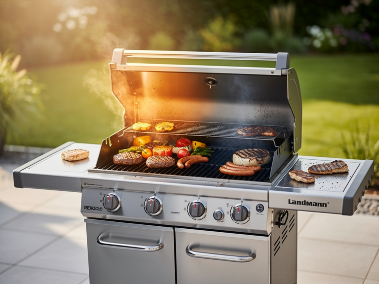 Landmann Rexon PTS 3.1 Gasgrill in robuster Ausführung mit gusseisernen Grillrosten