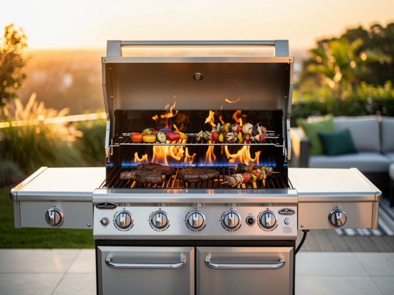 Luxuriöser Napoleon Prestige PRO 500 RSIB Gasgrill in hochwertiger Edelstahlverarbeitung