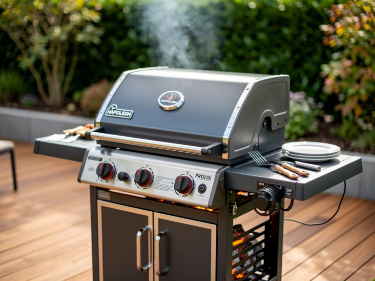 Holzkohlegrill Napoleon PRO22K-LEG-2 mit höhenverstellbarem Rost und robustem Design