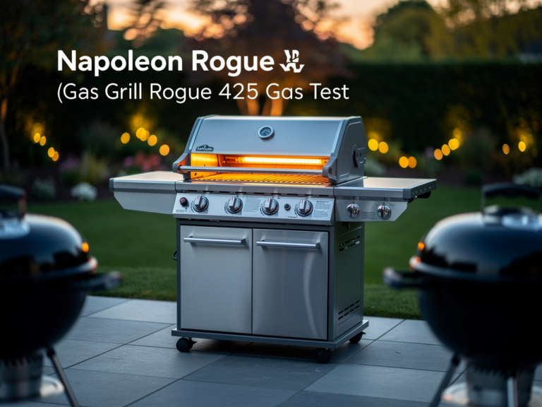 Napoleon Rogue 425 SE Gasgrill mit Sizzle Zone und robuster Konstruktion in Aktion