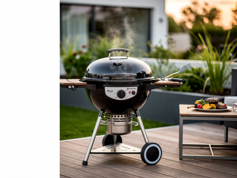 Outdoorchef Arosa 570 G Evo Kugelgrill im Einsatz beim Grillen im Freien