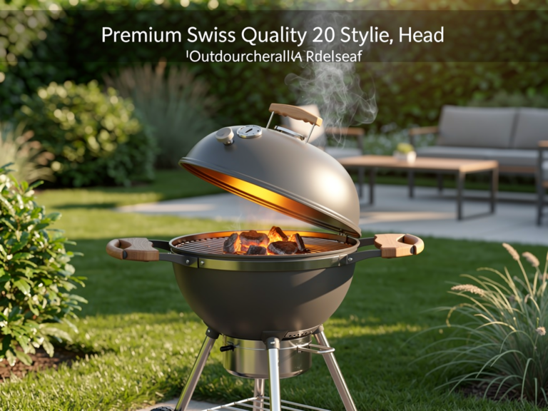 Outdoorchef Chelsea 420 Gaskugelgrill im Garten mit Schweizer Qualitätsdesign