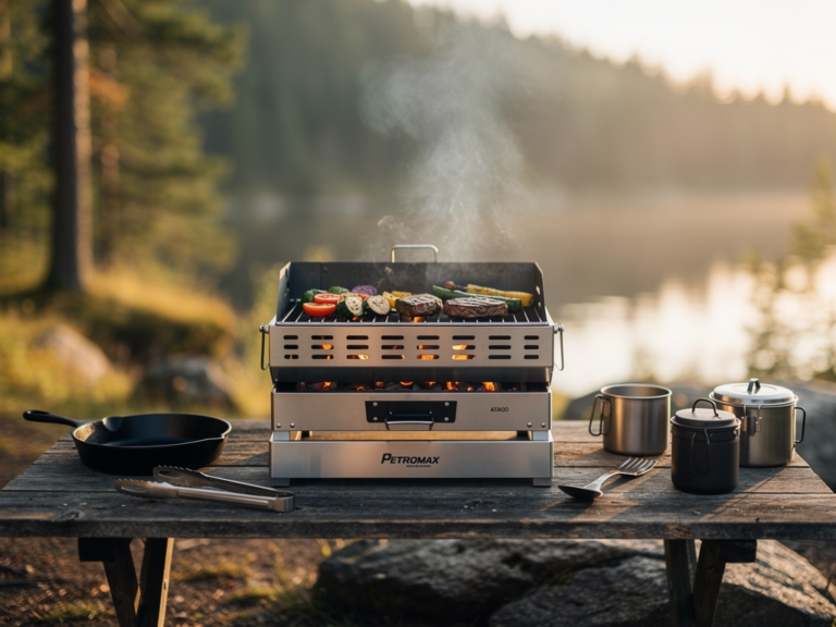 Petromax Atago Holzkohlegrill robust und vielseitig für Outdoor-Camping und Trekking
