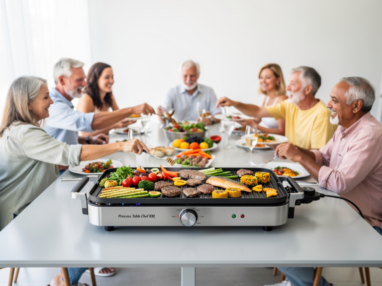 Princess Table Chef XXL elektrischer Tischgrill mit großer Aluminium-Grillfläche im Praxistest