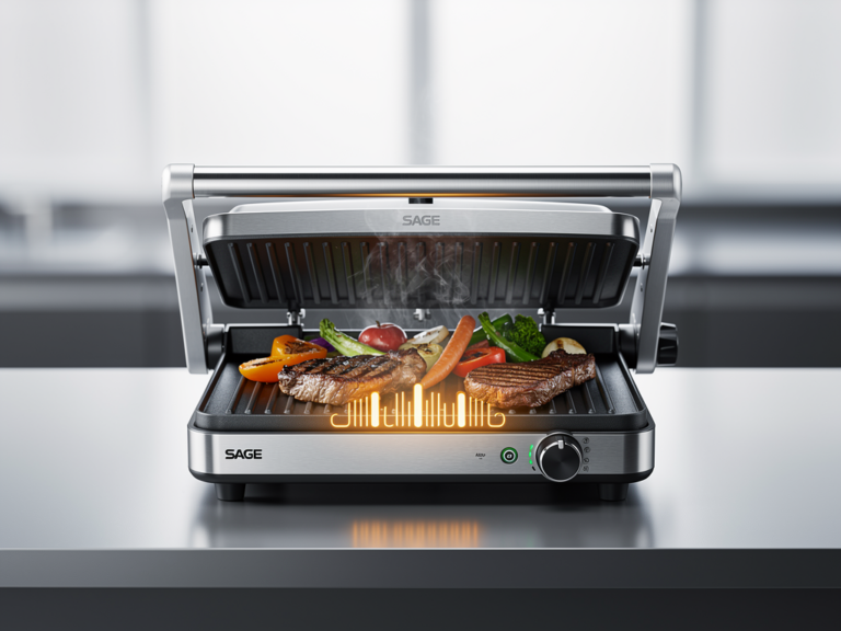 Sage BGR840 Kontaktgrill mit integrierter Temperatursonde für perfekte Grillresultate