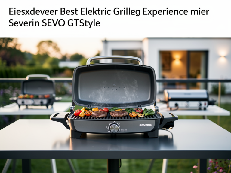 Severin SEVO GTS Elektrogrill mit digitaler Steuerung und hoher Leistung auf Terrasse