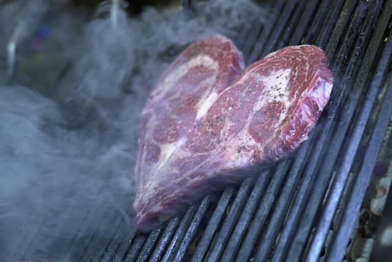 Smoker mit gefülltem Wassertank für saftiges und zartes Grillgut