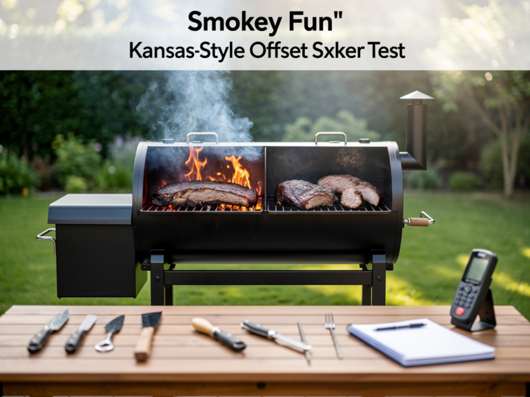 Smokey Fun Kansas Offsetsmoker im Test mit Fokus auf Bauweise und Temperaturkontrolle