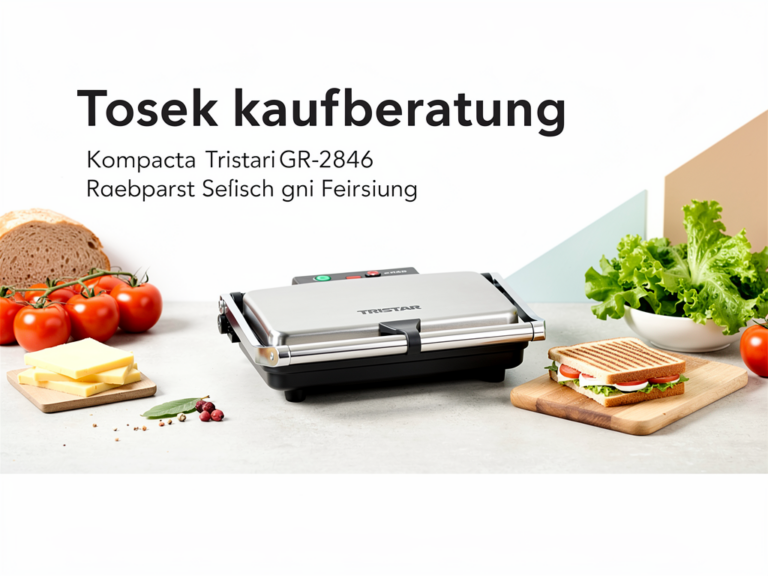 Tristar GR-2846 kompakter Panini-Grill mit Antihaftbeschichtung und 700 Watt Leistung