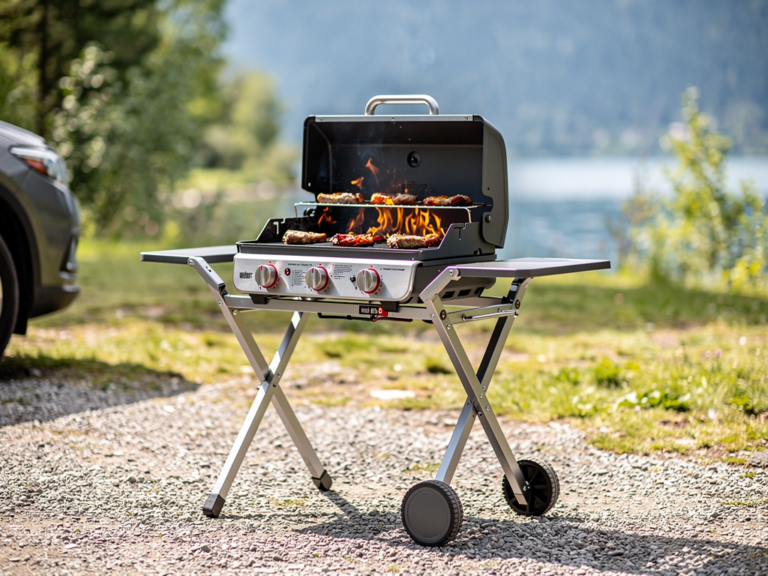 Weber Traveler mobiler Gasgrill mit Rollensystem für flexibles Grillen unterwegs