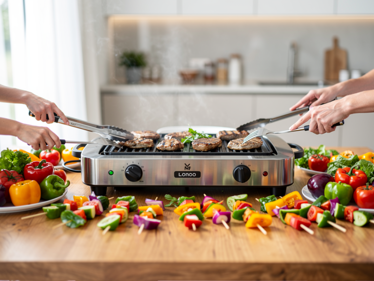 WMF Lono Family Grill im Einsatz mit vielseitigen Grillgerichten für die Familie